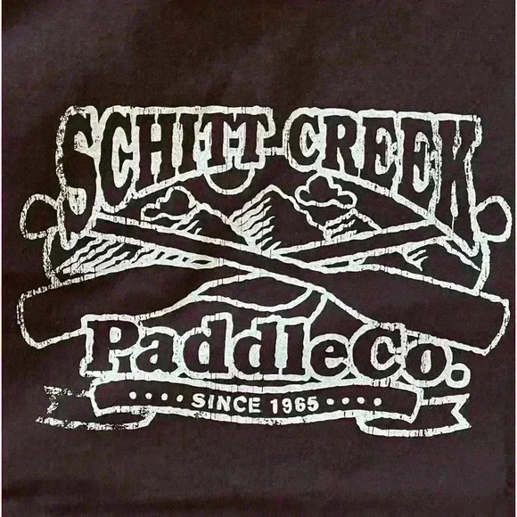 Gildan Schitt Creek Paddle Co. Men’s Large Tee Shirt Brown - Picture 4 of 4